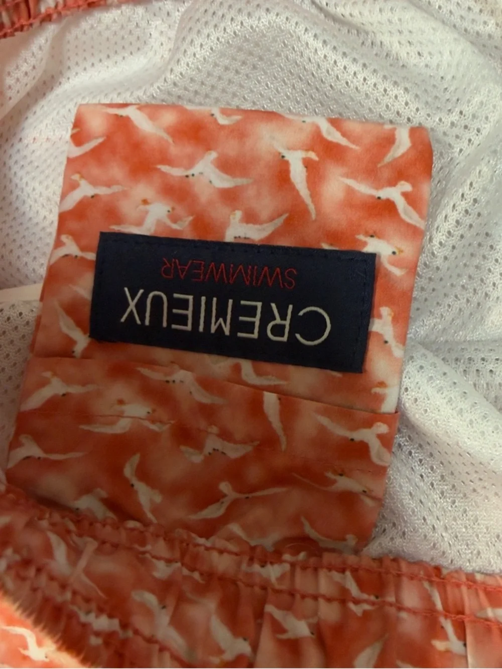 Cremieux Swim Trunks Orange Seagull Print‎ Men’s Size XL